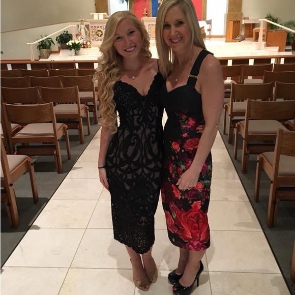 Ted Baker Marek Juxtapose Rose Midi Dress - Picture 11 of 17